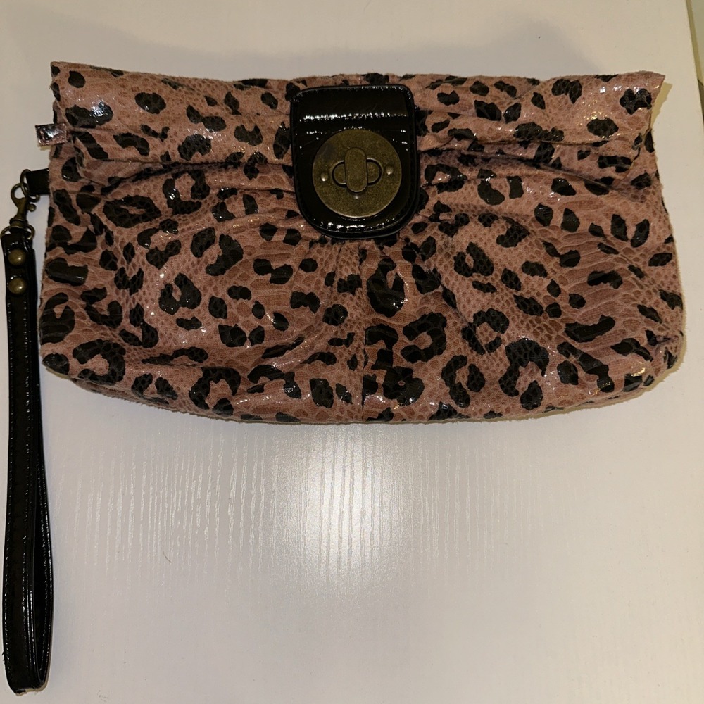 Icing Purse Wristlet Fabric‎ Clutch Buckle Blush Color With Back